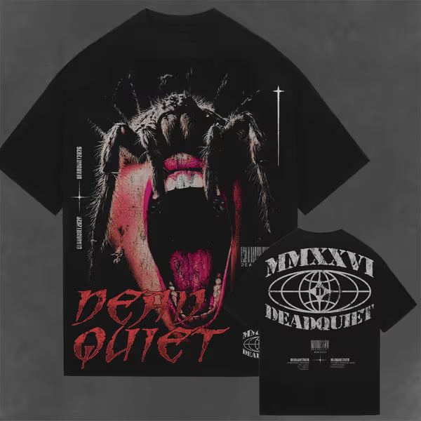 Dead Quiet - Mouth & Spider - Jet Black Tee