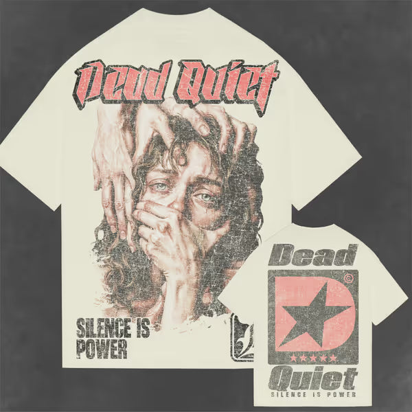 Dead Quiet - Silence Is Power - Vintage White Tee