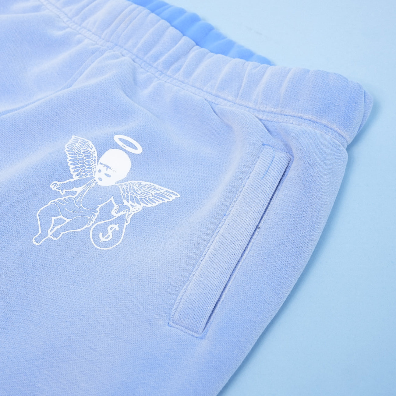 BLUE GB Jesus Cross FLARE BOTTOMS