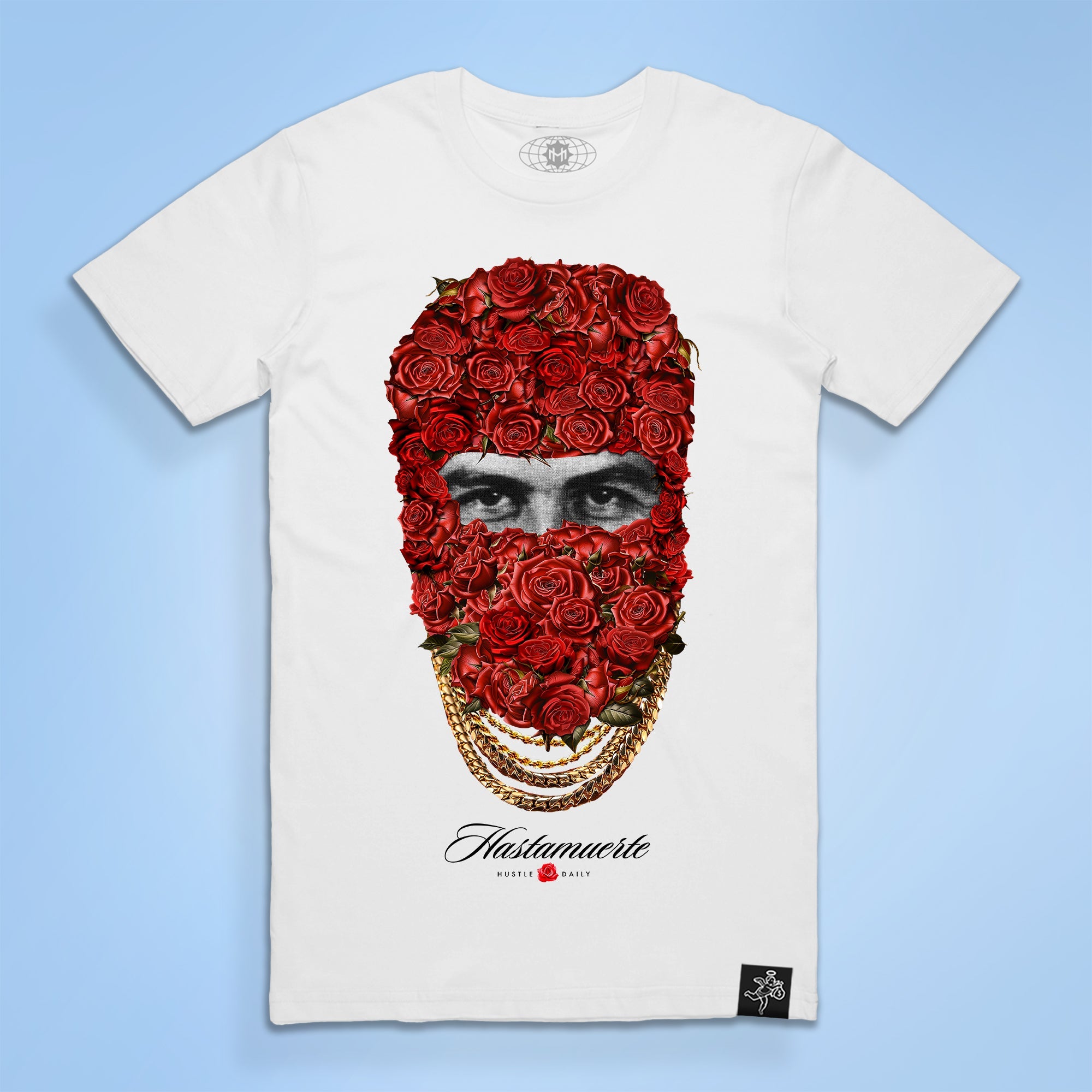 PB Rose Mask - White Tee