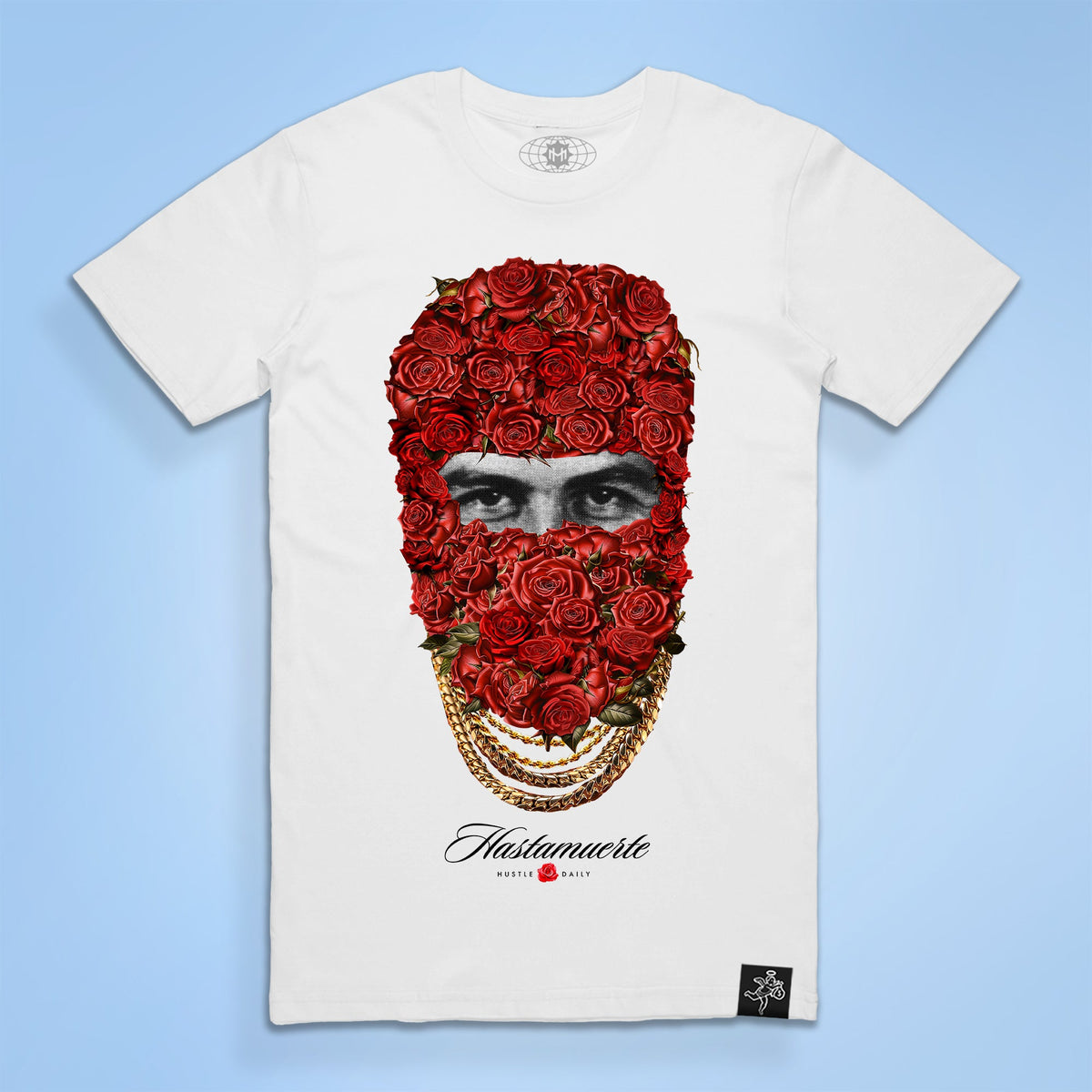 PB Rose Mask - White Tee