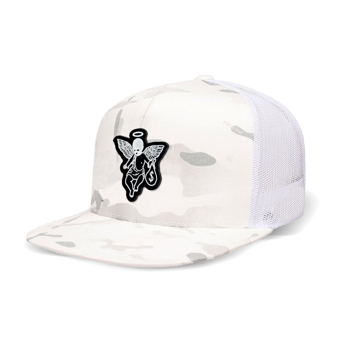MM Angel RP White Camo Trucker Hat