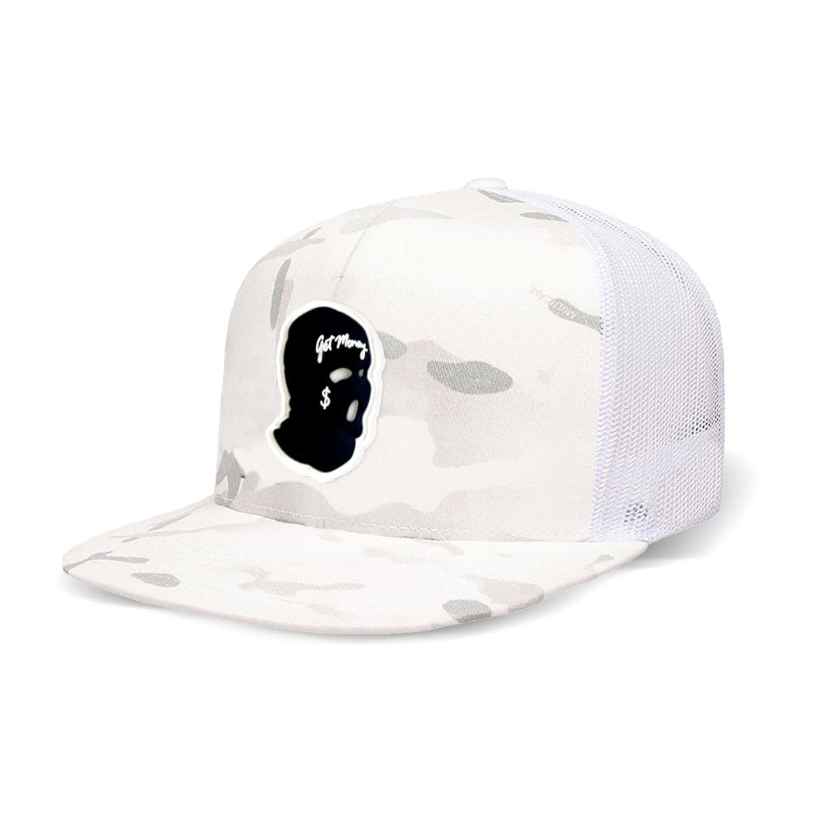 Ski Mask RP White Camo Trucker Hat