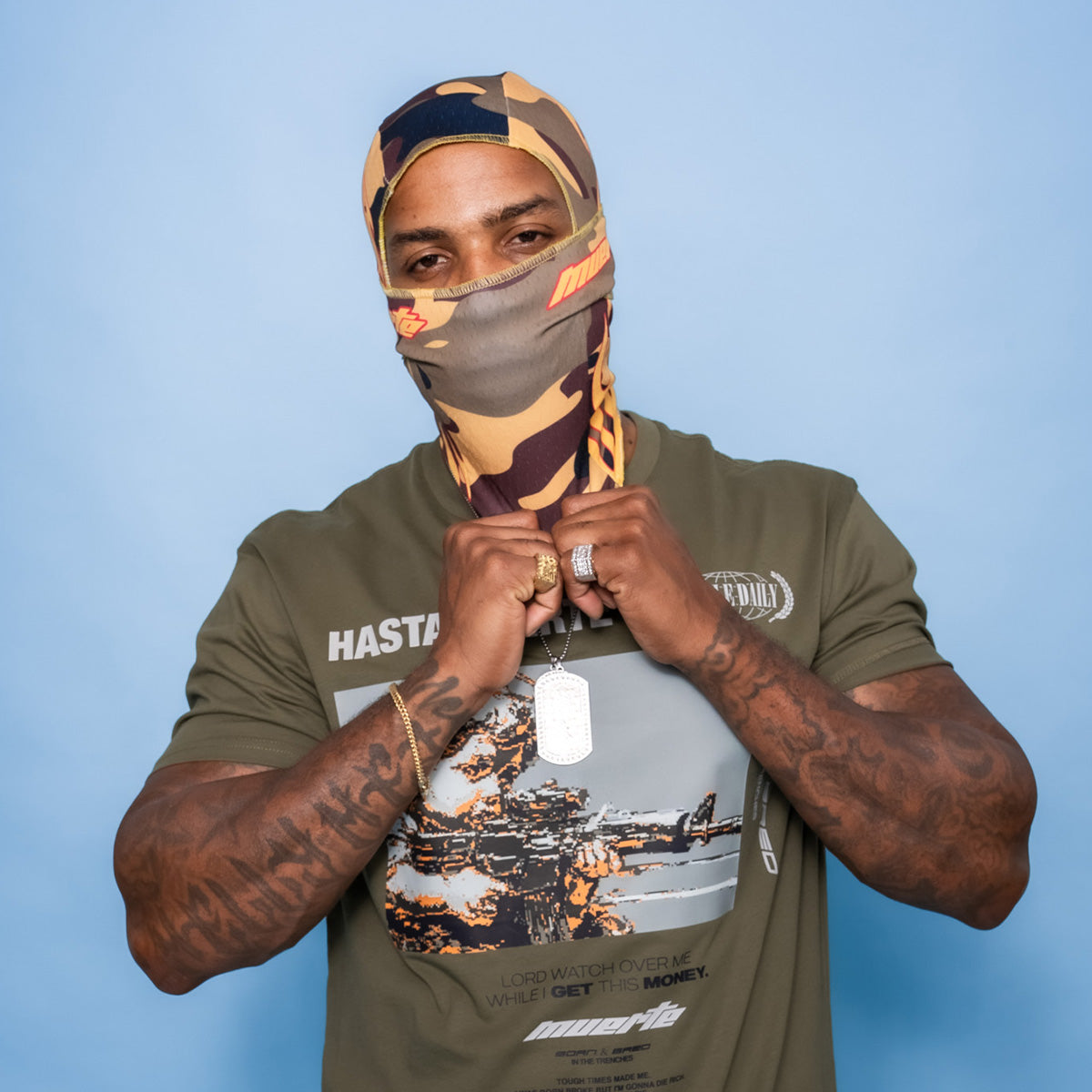 HM FLAME CAMO BALACLAVA