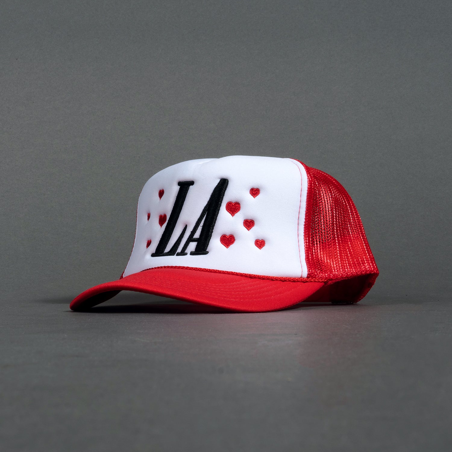 LA Hearts Trucker Hat - Red / White