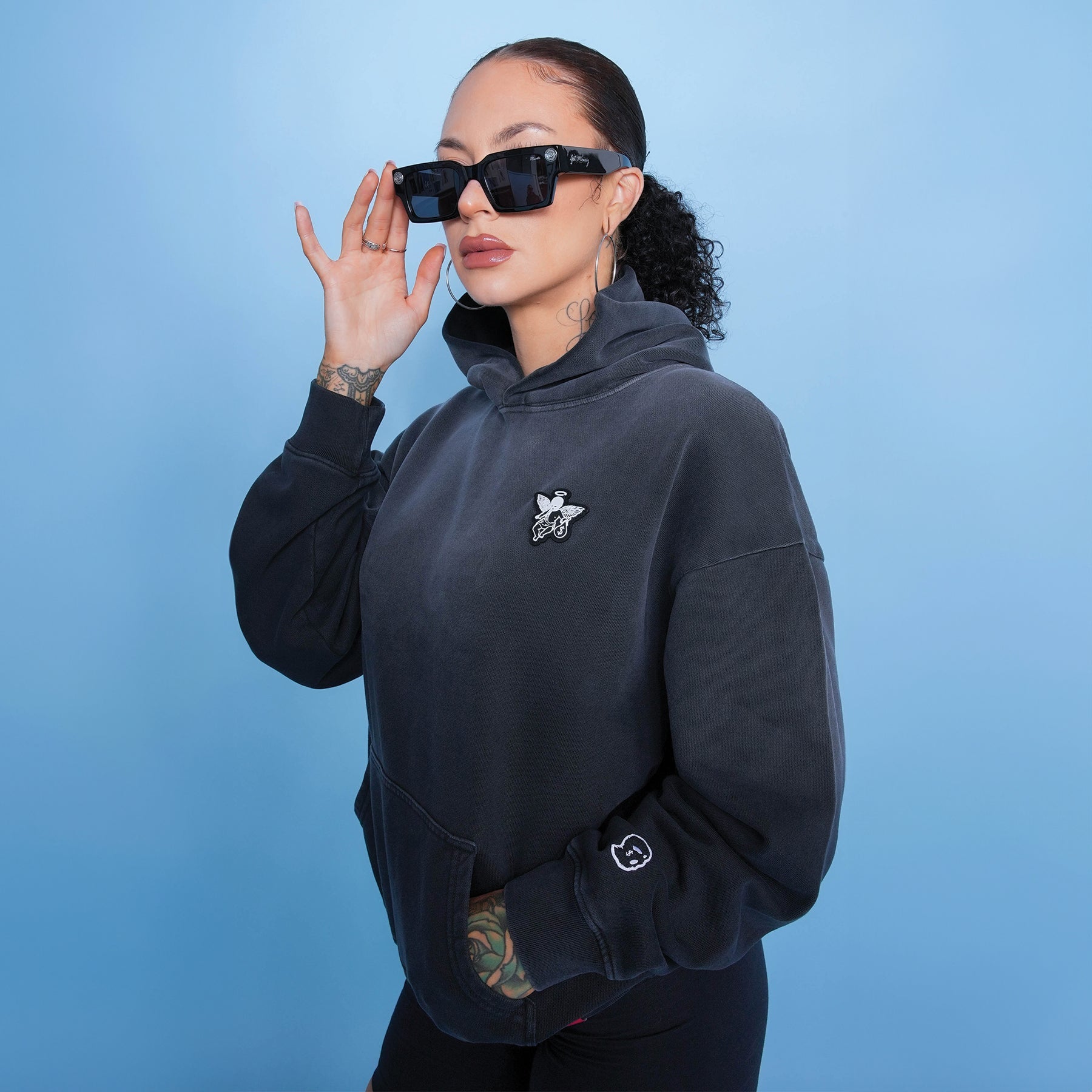 BLACK POTASSIUM HOODIE PVC MM ANGEL - Womens