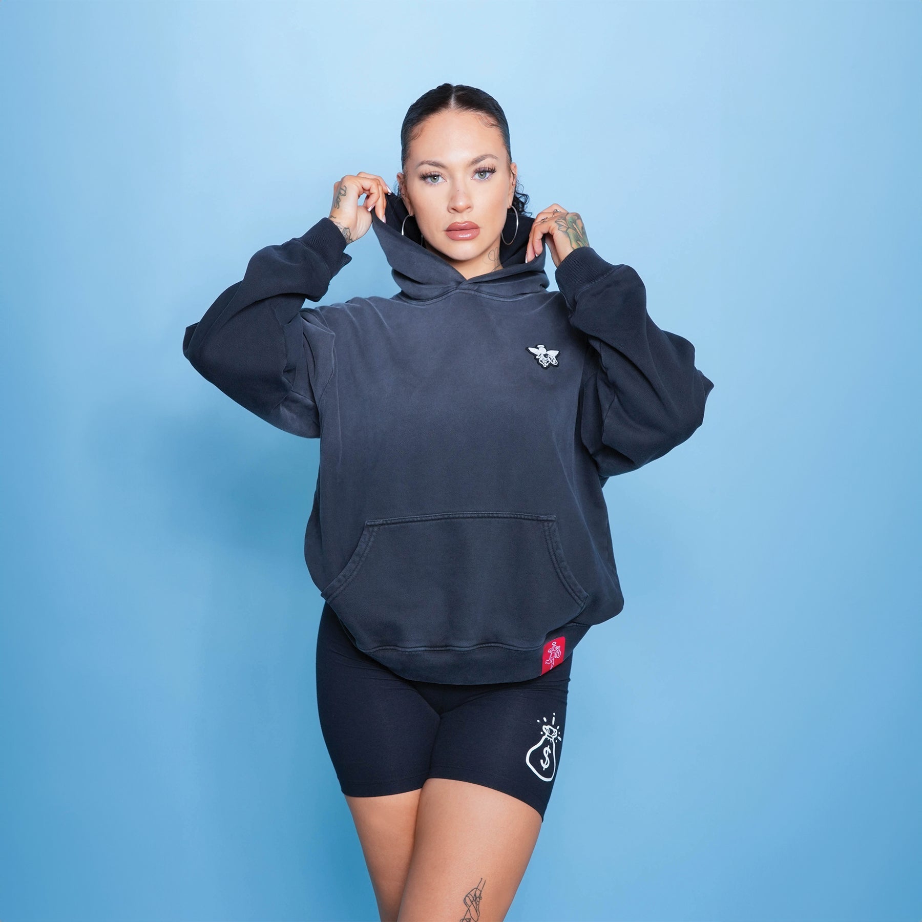 BLACK POTASSIUM HOODIE PVC MM ANGEL - Womens