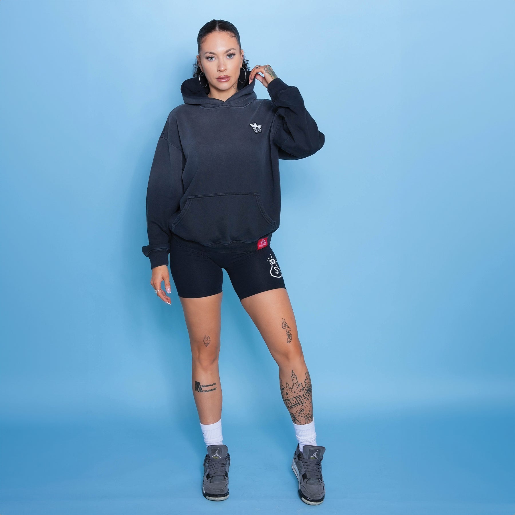 BLACK POTASSIUM HOODIE PVC MM ANGEL - Womens