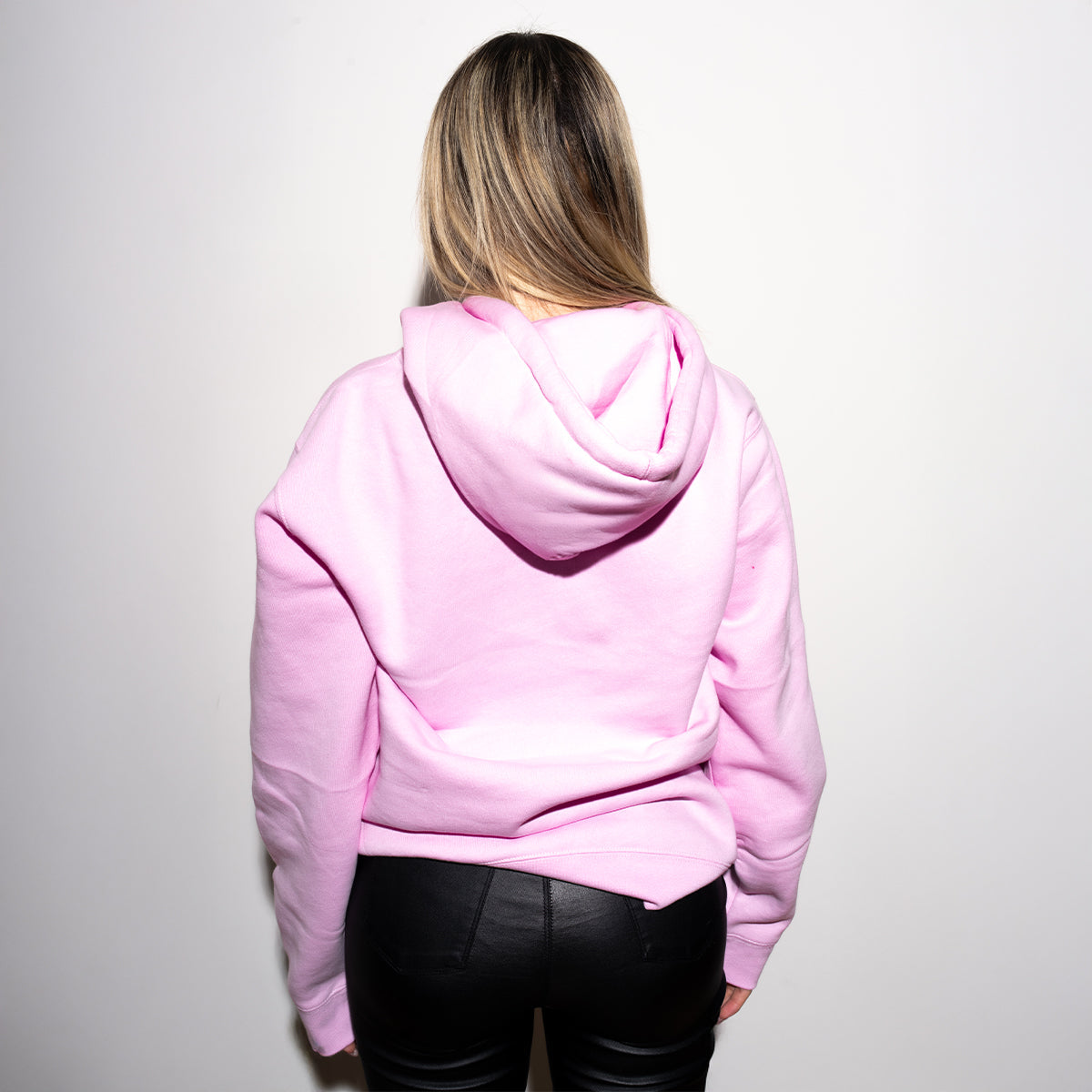 Pink Ski Mask Angel Chenille Patch Hoodie - HW