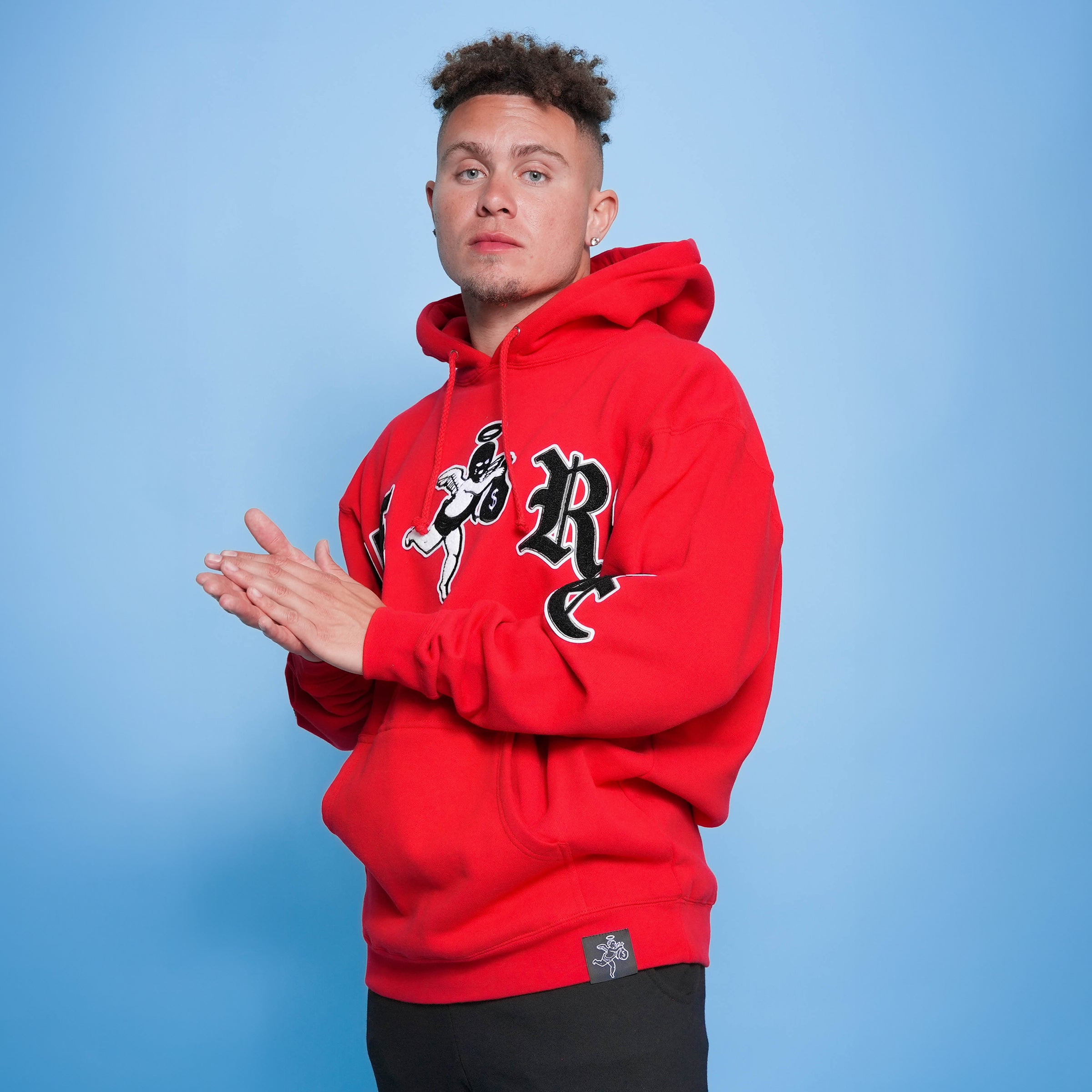 BLACK/GREY Motivated LTTRS RED Hoodie