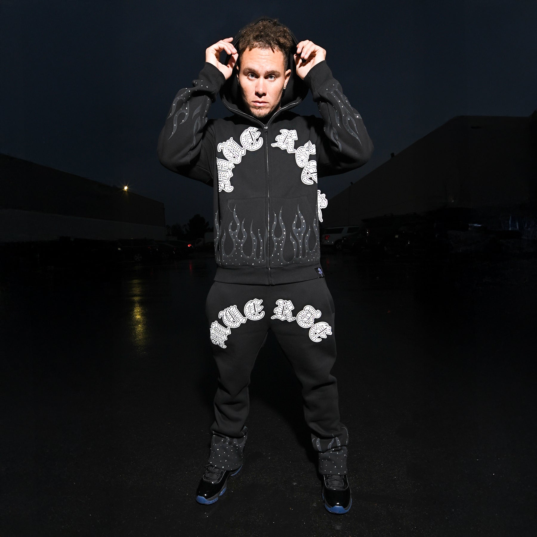 HM Flame Stone Flare Sweatpants