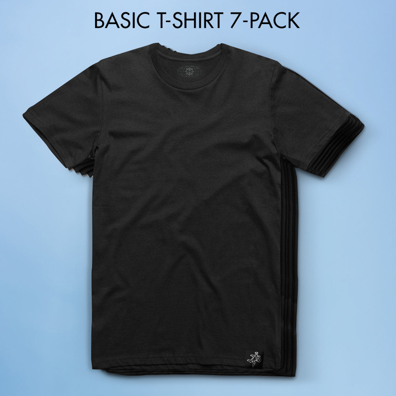 7-Pack - Black Tee - Basic