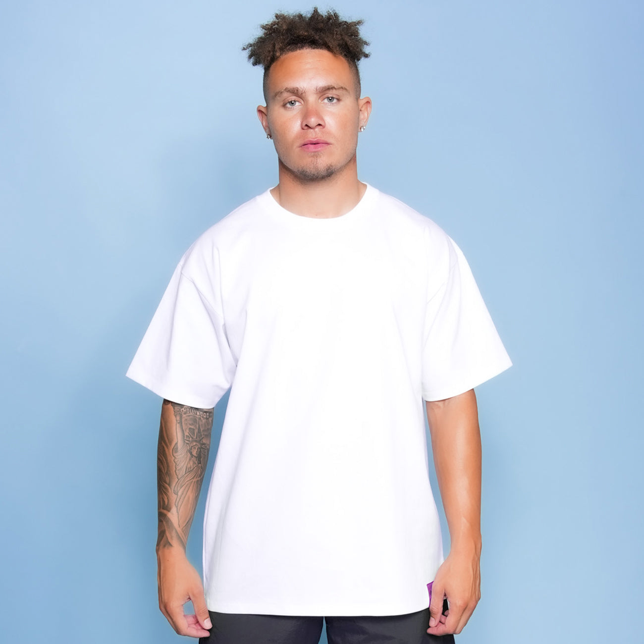 Purple Label Boxy White Tee