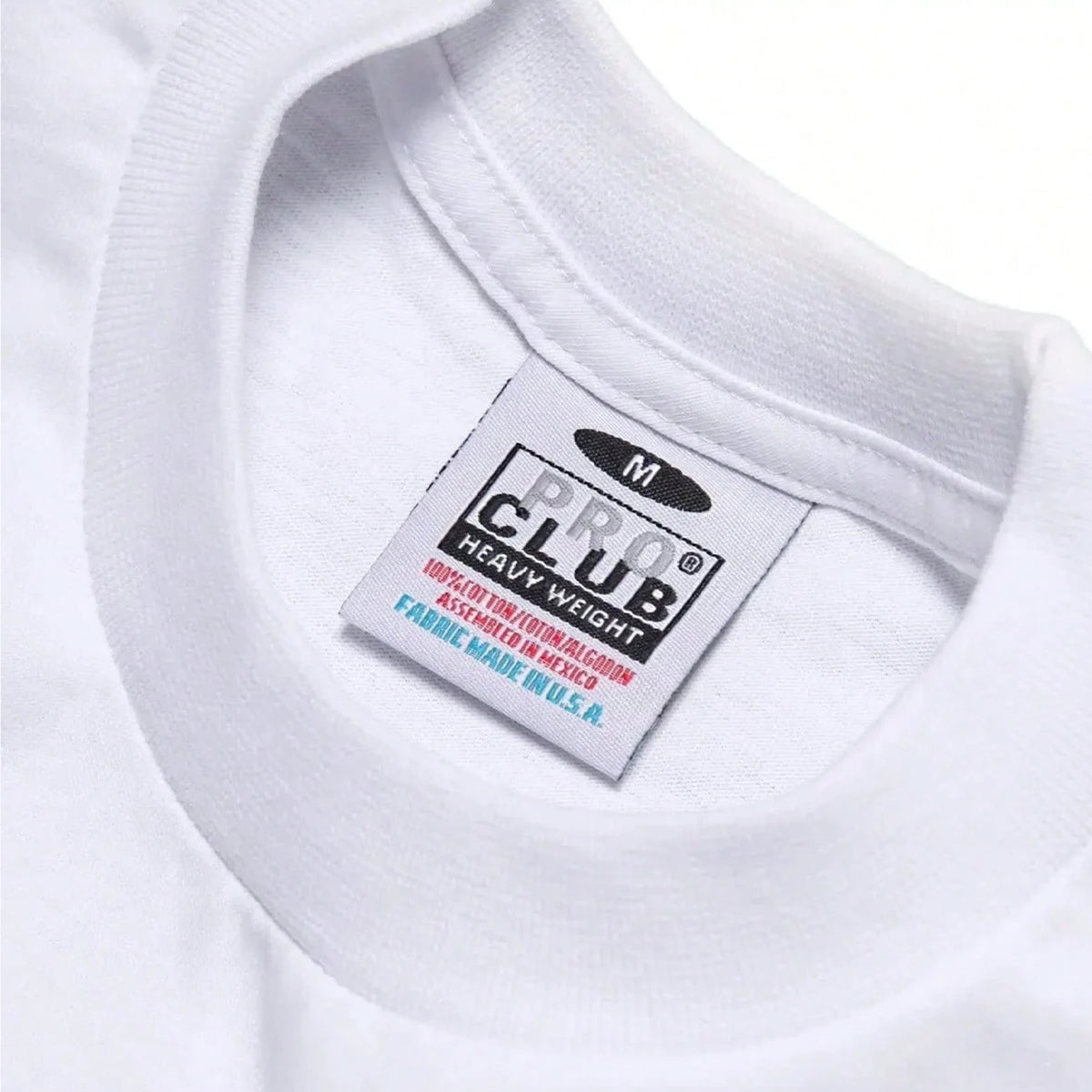 Pro Club Heavyweight Cotton T-Shirt -WHITE (Relaxed Fit)