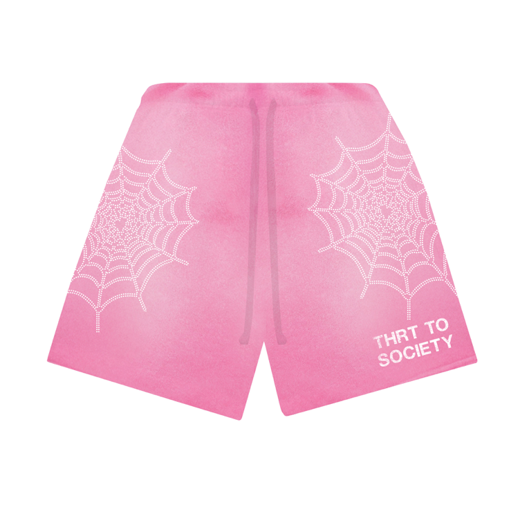 Pink THRT To Society Rhinestones Shorts