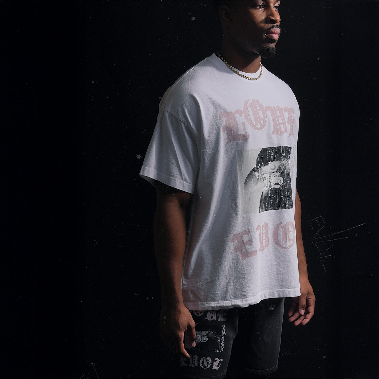 LOVE IS EVOL TEE- WHITE