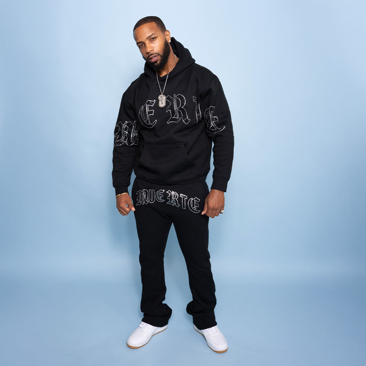 OE Muerte Bones Rhinestone F/S Bottoms