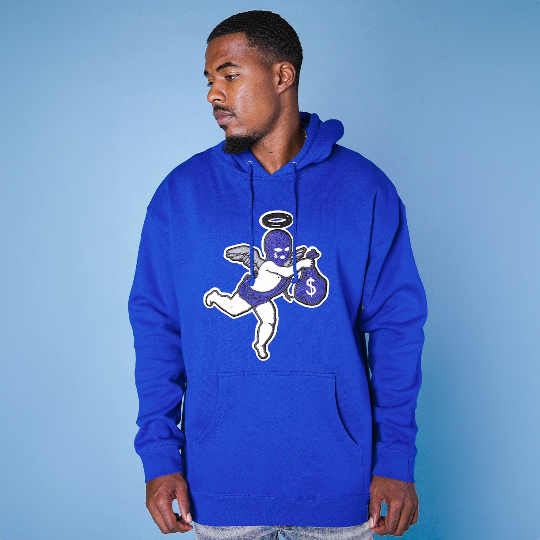 AJ13 HB SKI MASK ANGEL CHENILLE PATCH Hoodie - HW