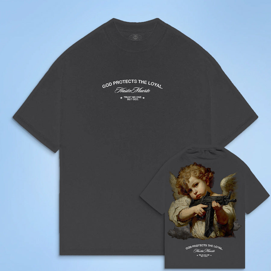 Angel Shooter - Vintage Black Tee