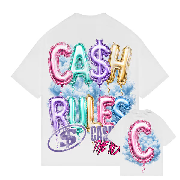 Cash Rules - Cash Inflated - White Tee
