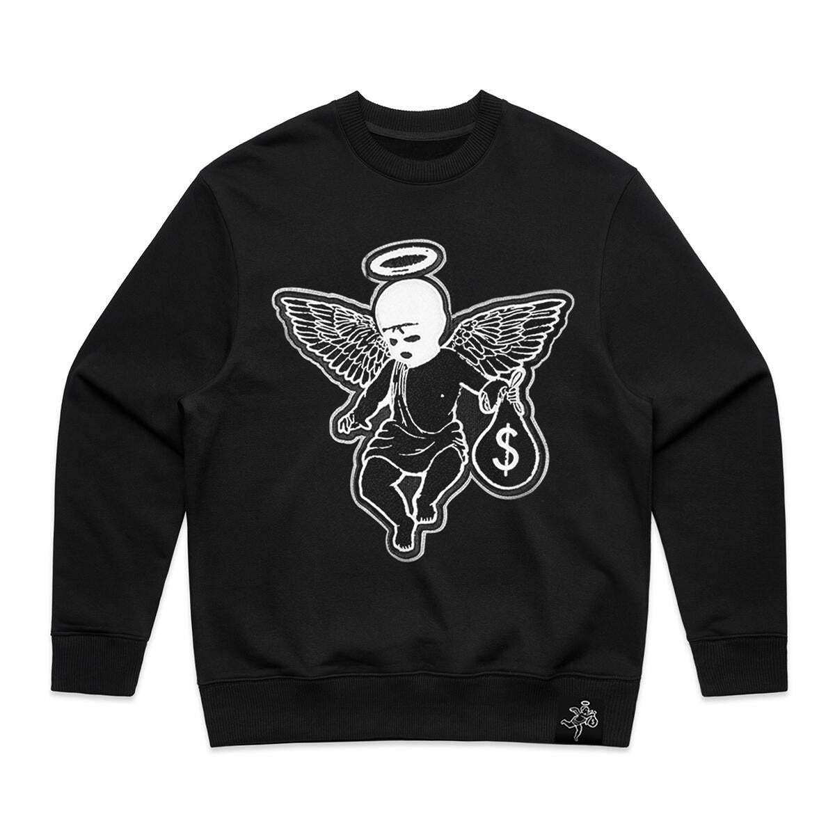 MM Ski Mask Angel Chenille Crewneck