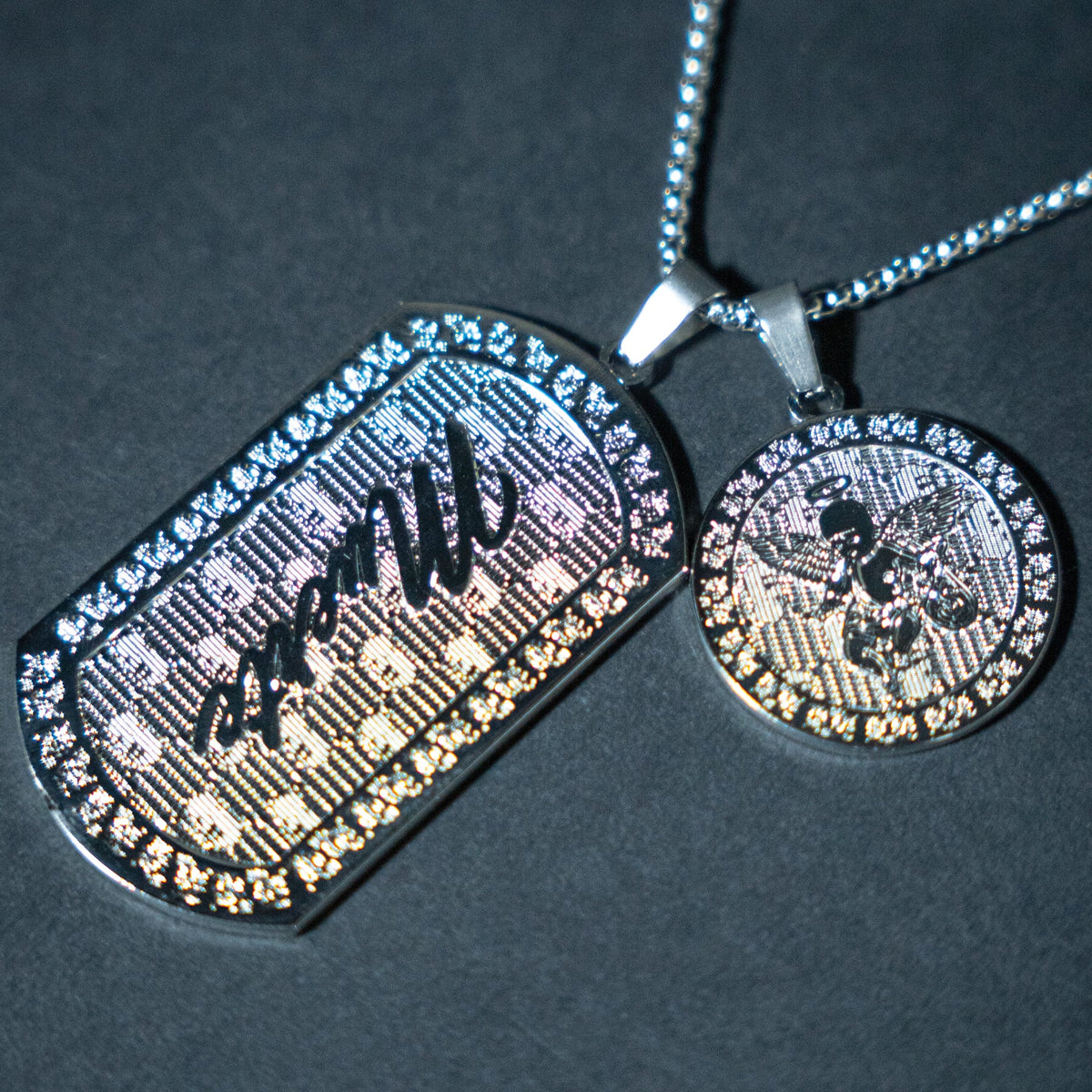 MM Angel Muerte Dog Tag & Coin Medallion