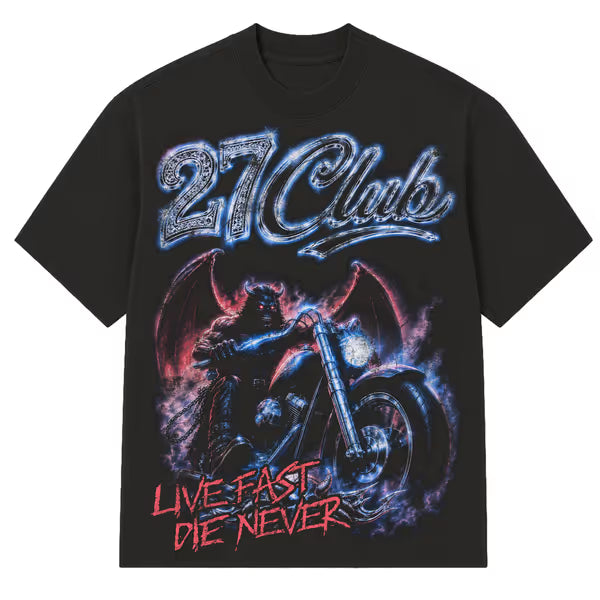 27 Club - Heartless Rider - Black Garment Dye Tee