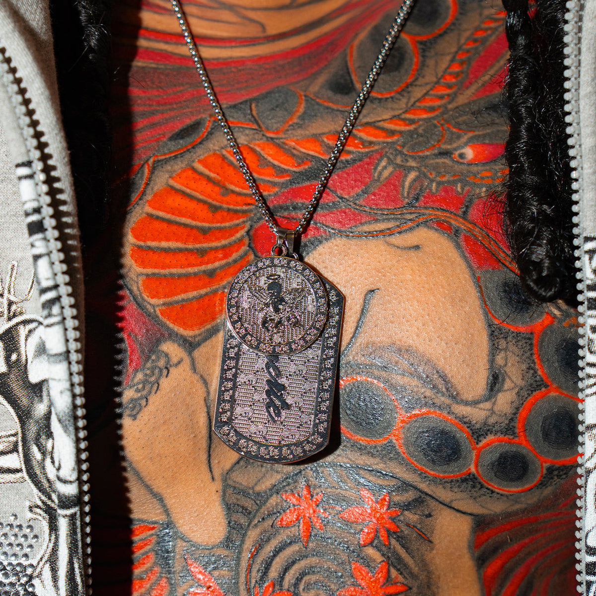 MM Angel Muerte Dog Tag & Coin Medallion