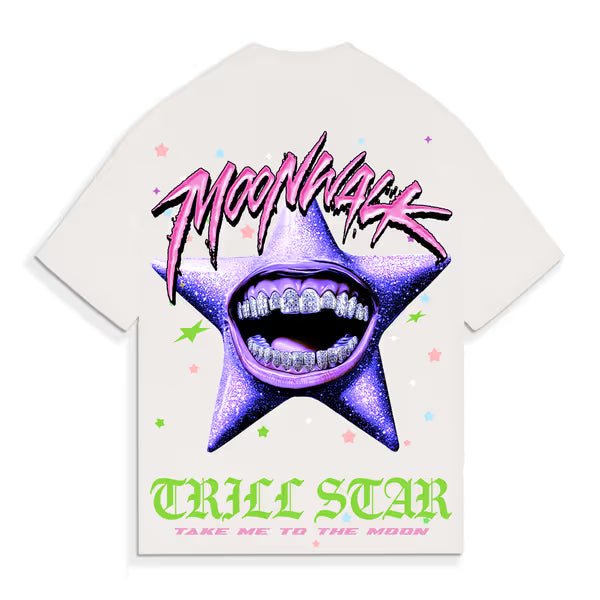 Moonwalk - Trill Star - Vintage White Tee
