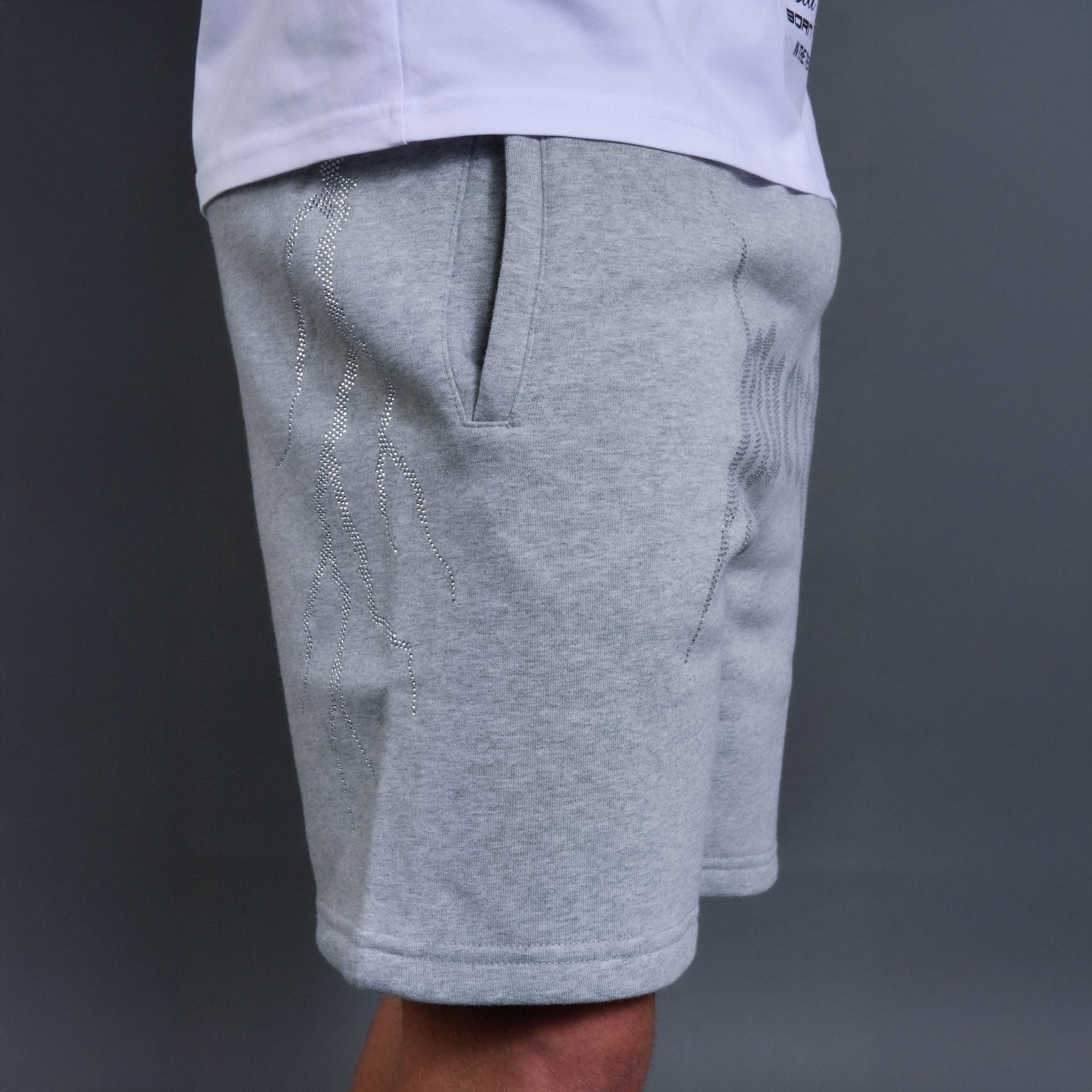 Lightning White Tonal Shorts