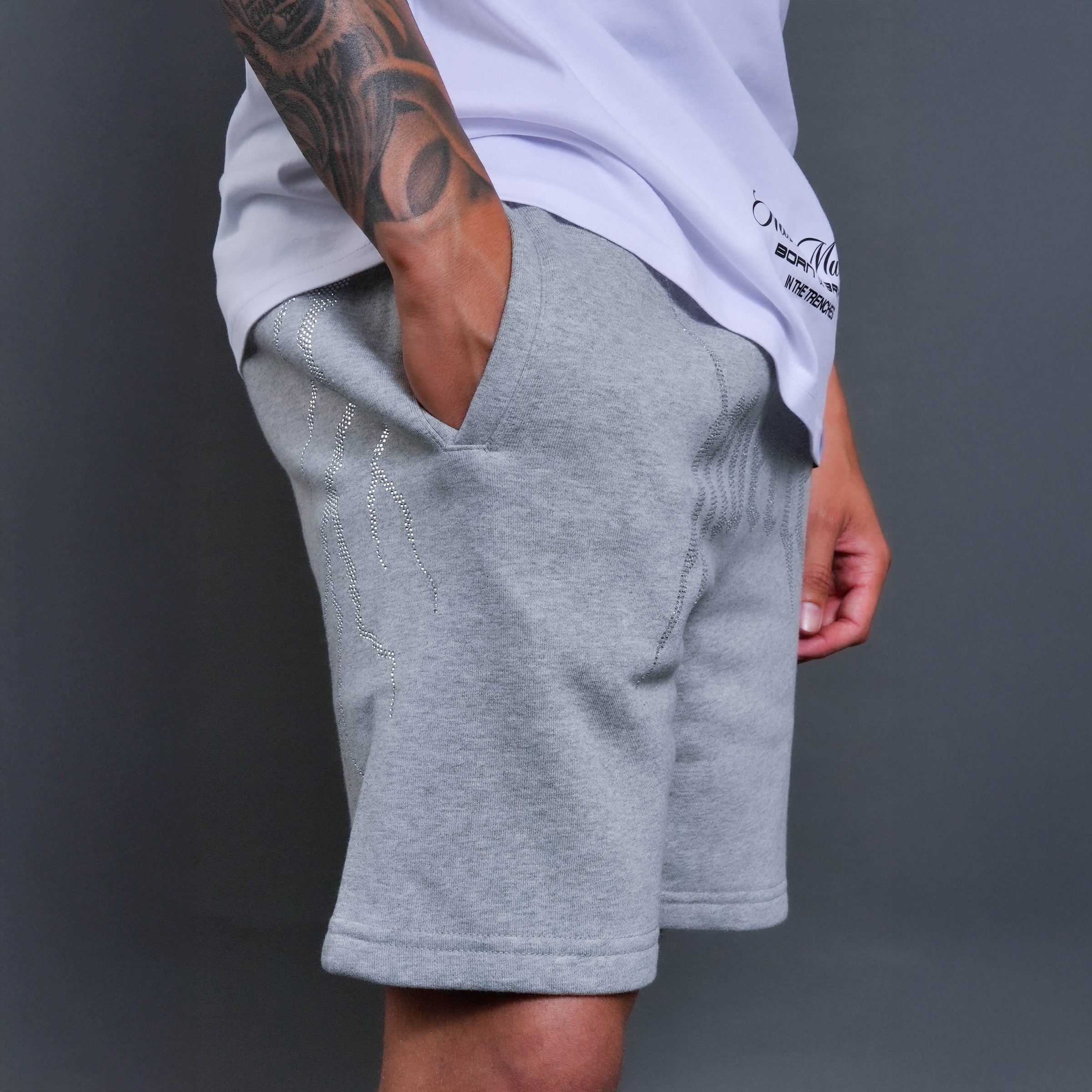 Lightning White Tonal Shorts