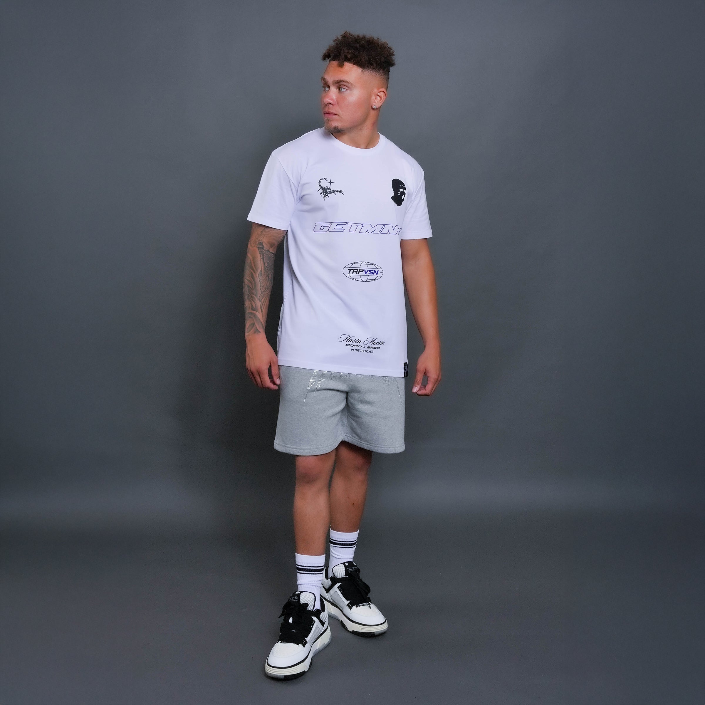 Lightning White Tonal Shorts