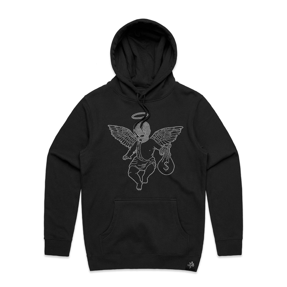 Rhinestone Ski Mask Angel Hoodie - HW