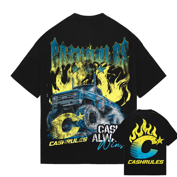 Cash Rules - Road To Riches - Jet Black Tee