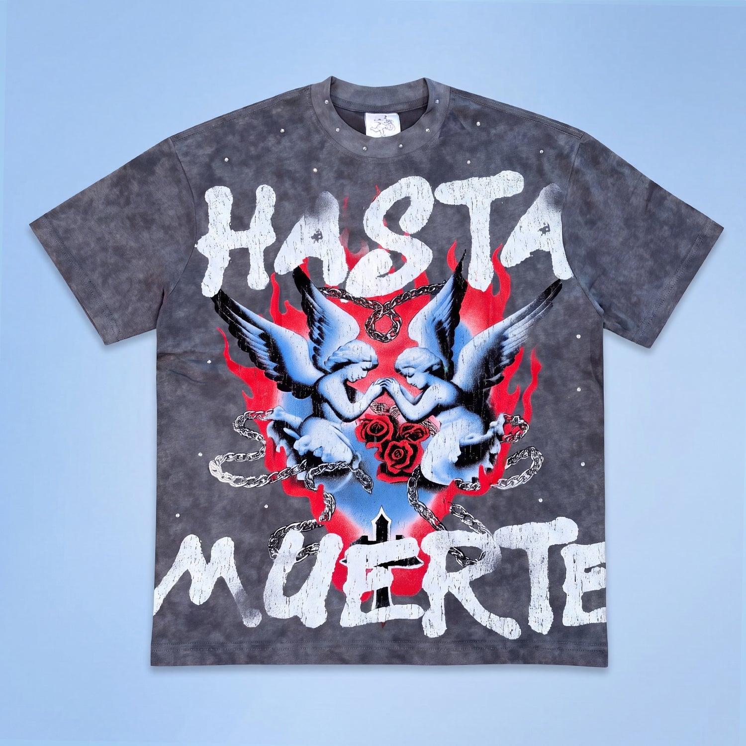 Angel Chain - Light Grey Tee