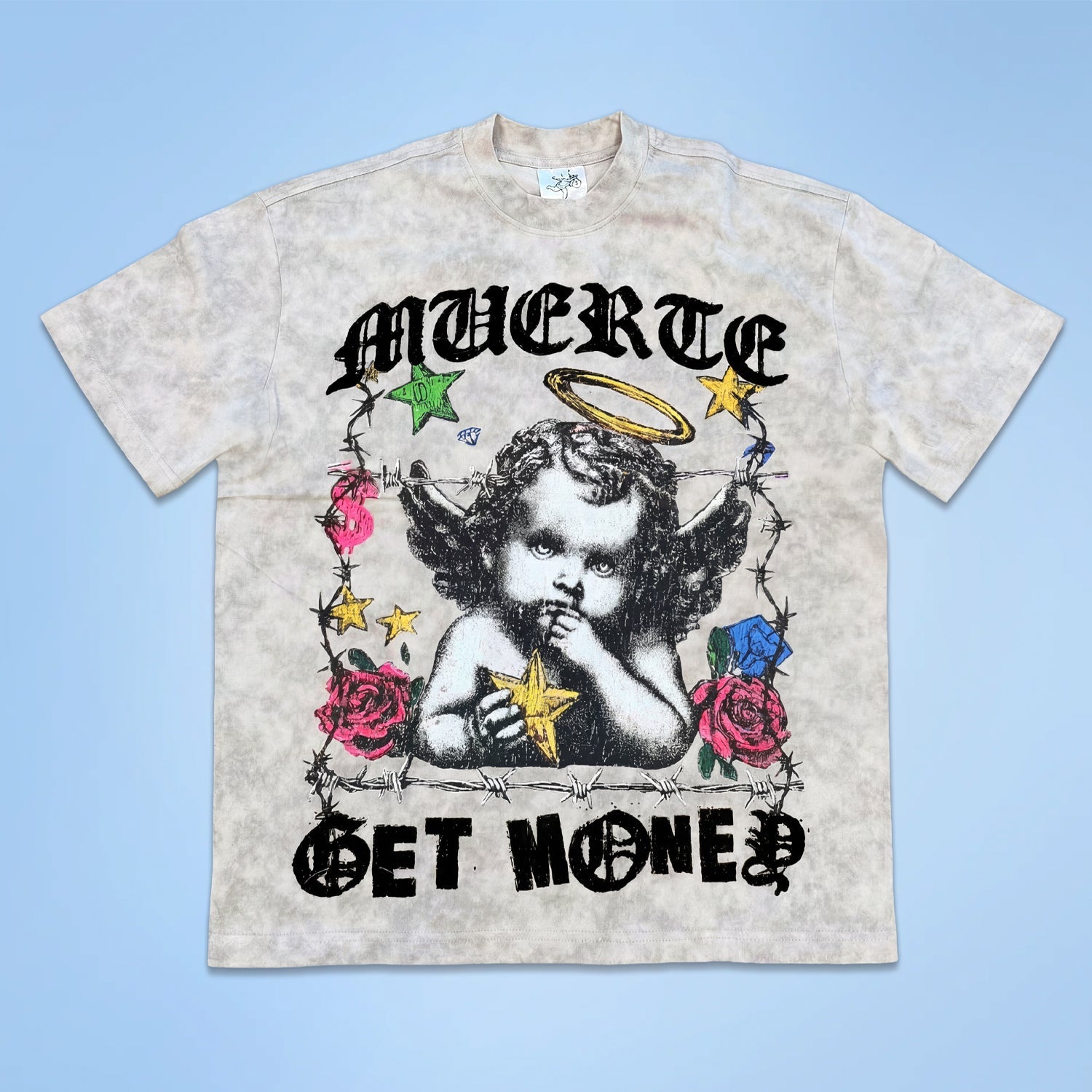 Get Money Angel - Bone Tee