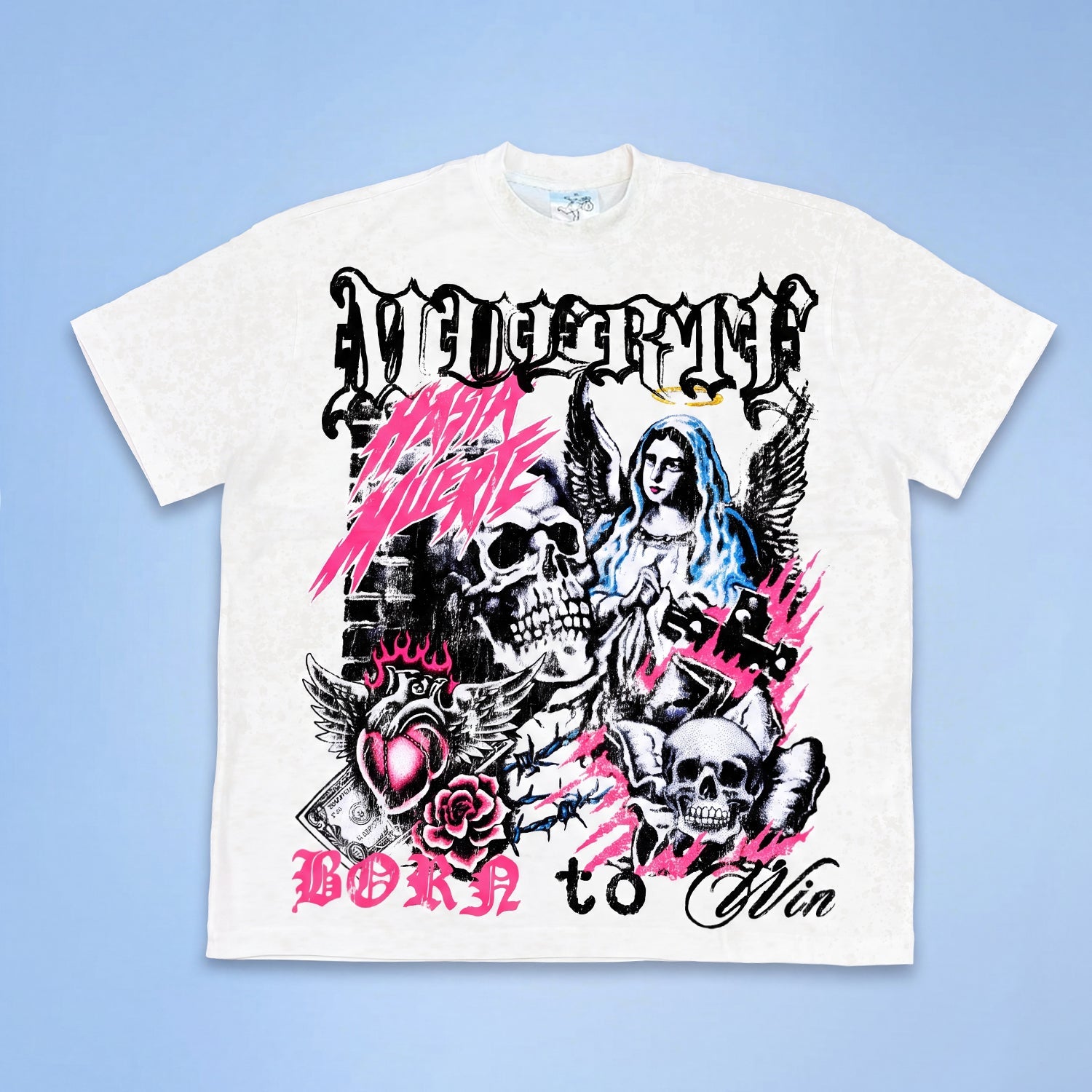 Born To Win Gothic - Cream Tee
