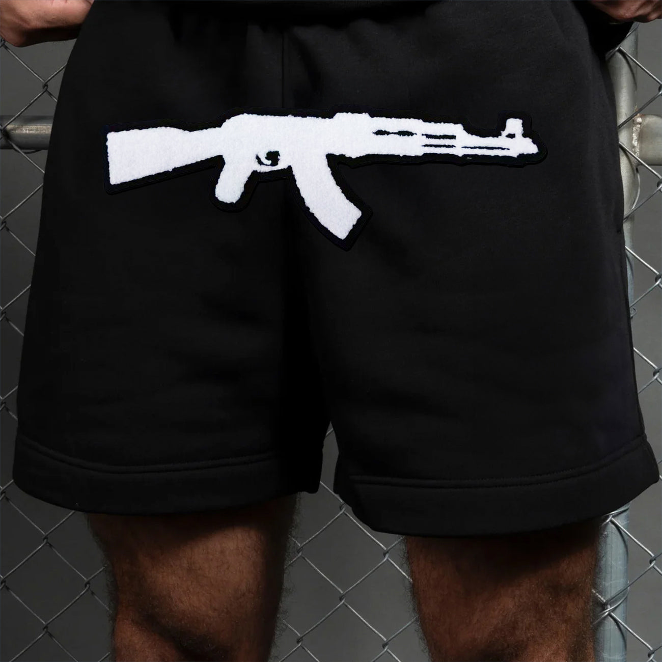 AK CHENILLE PATCH SHORTS