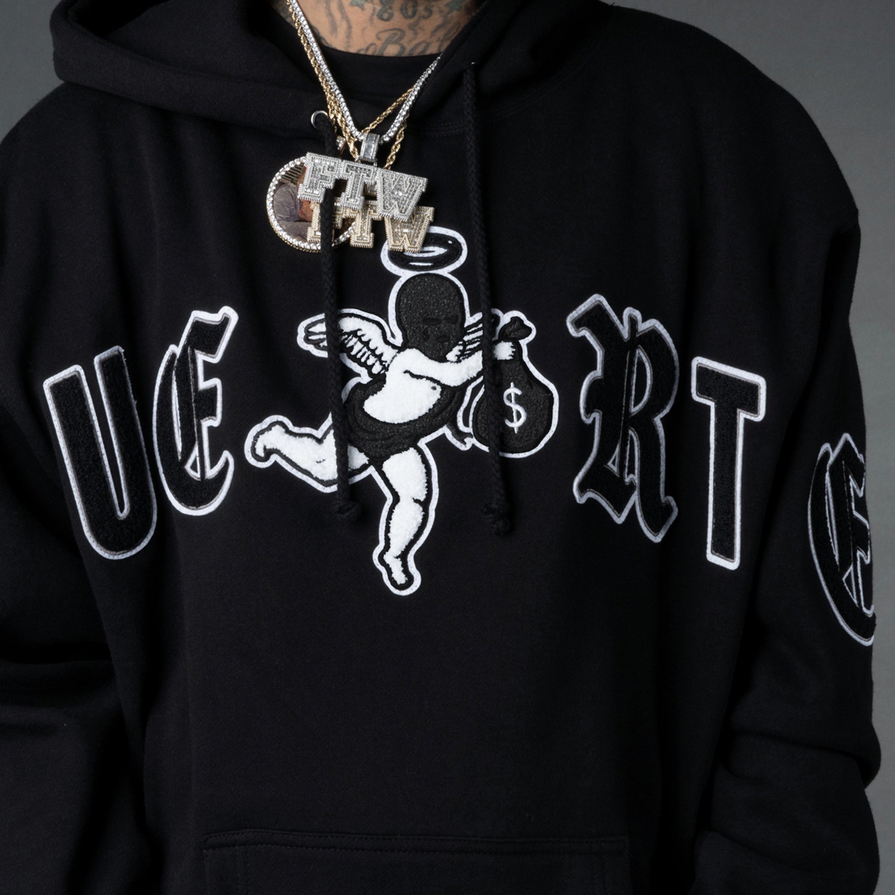 BLACK/GREY Motivated LTTRS Hoodie