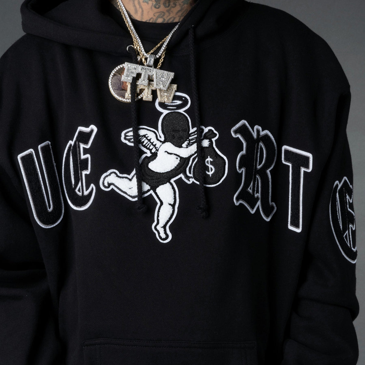 BLACK/GREY Motivated LTTRS Hoodie