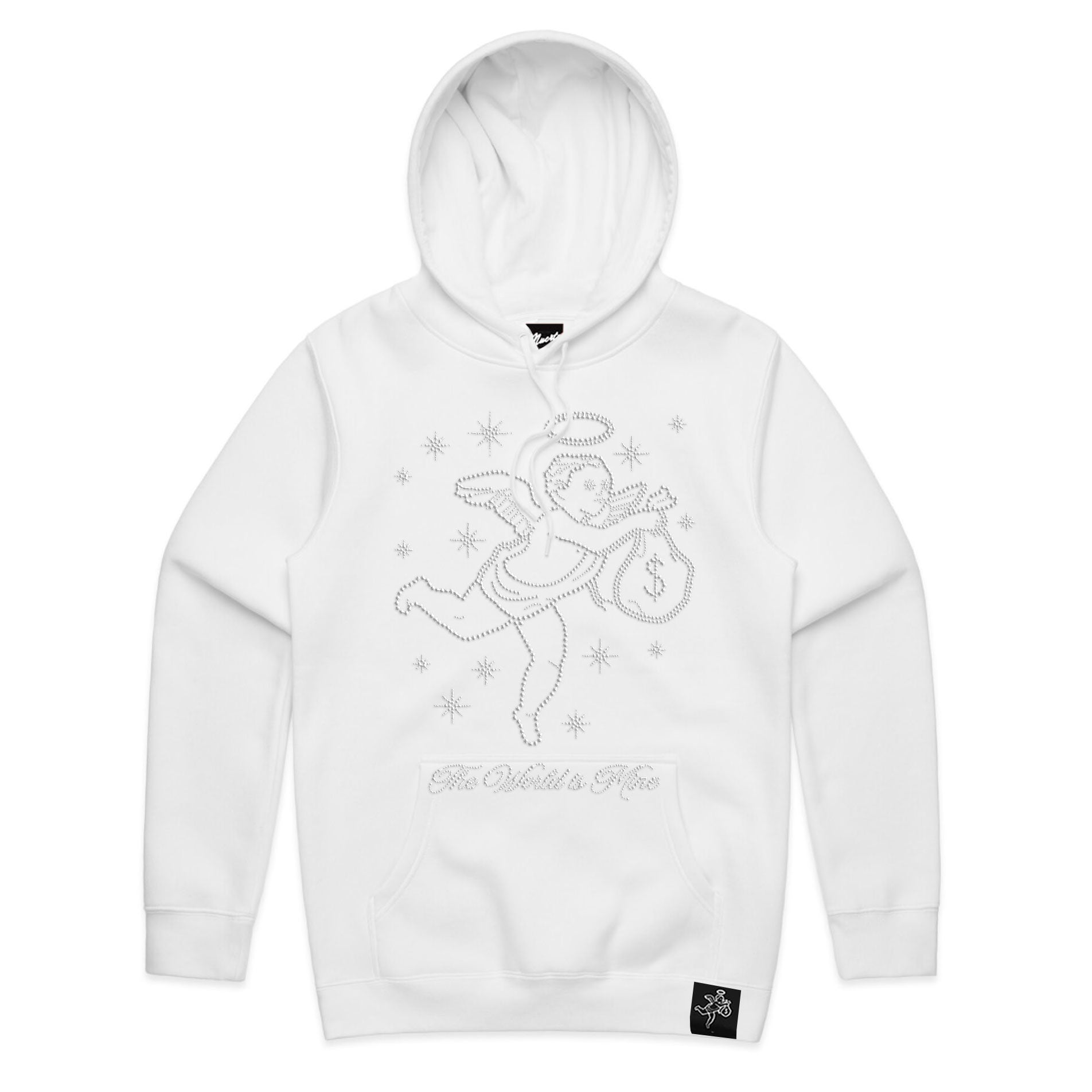 The World Is Mine Rhinestone Angel Hoodie - HW