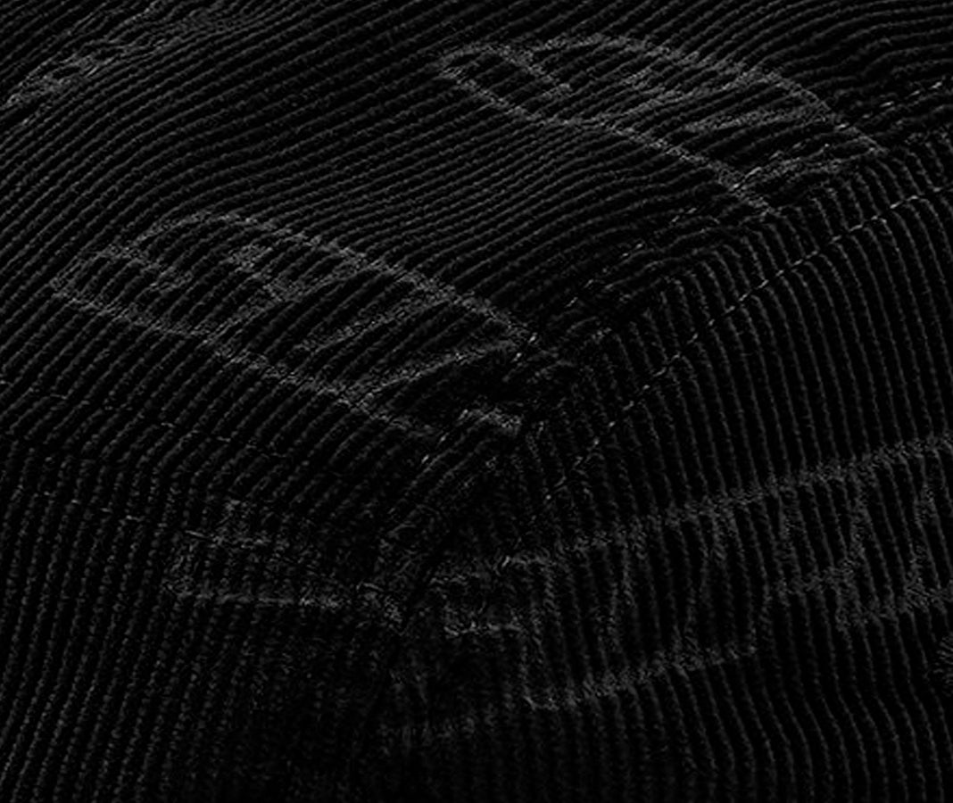 Supreme Debossed Corduroy Camp Cap- Black