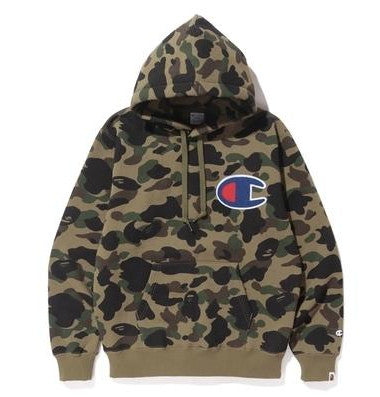 Bape - Bape x Champion Camo Hoodie