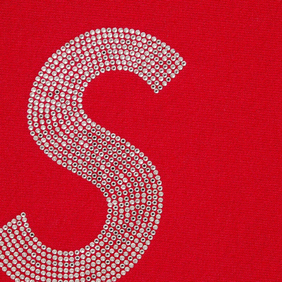 SUPREME Swarovski S Logo Hoodie RED