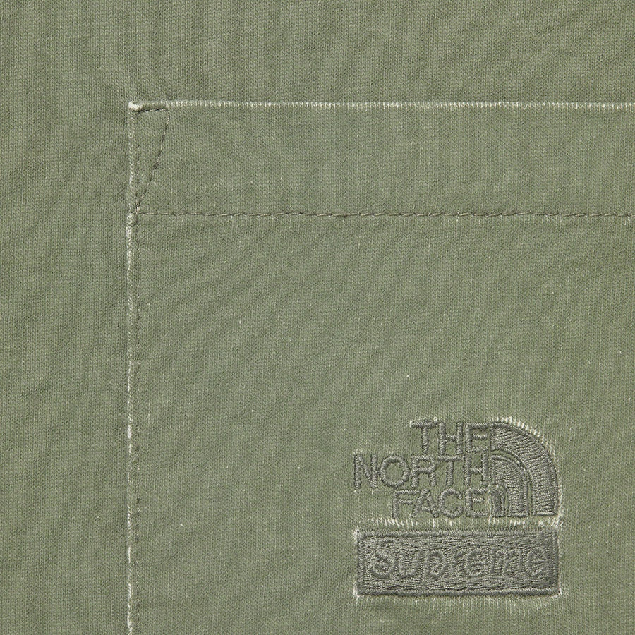 Supreme®/The North Face® Pigment Printed Pocket Tee- Olive