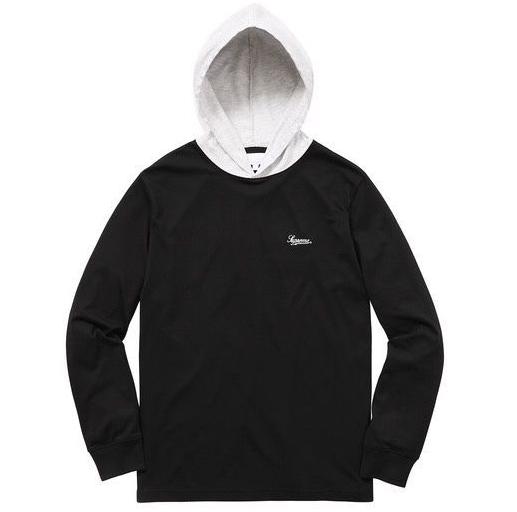 Supreme - SUPREME Contrast hooded L/S top