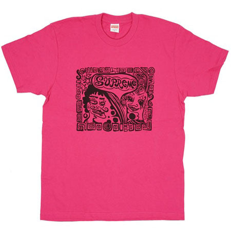 Supreme Faces Tee- Dark Pink