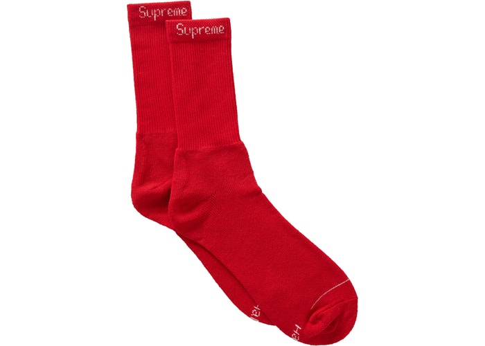 Supreme Hanes Socks (4 Pack)- Red