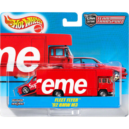 Supreme Hot Wheels Fleet Flyer + 1992 BMW M3- Red