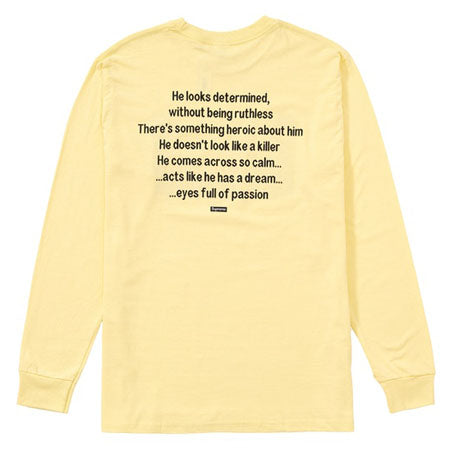 Supreme The Killer L/S Tee- Pale Yellow
